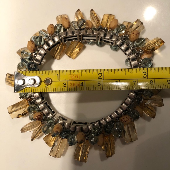 NWOT gold & silver colored bead elastic bracelet - Picture 6 of 6